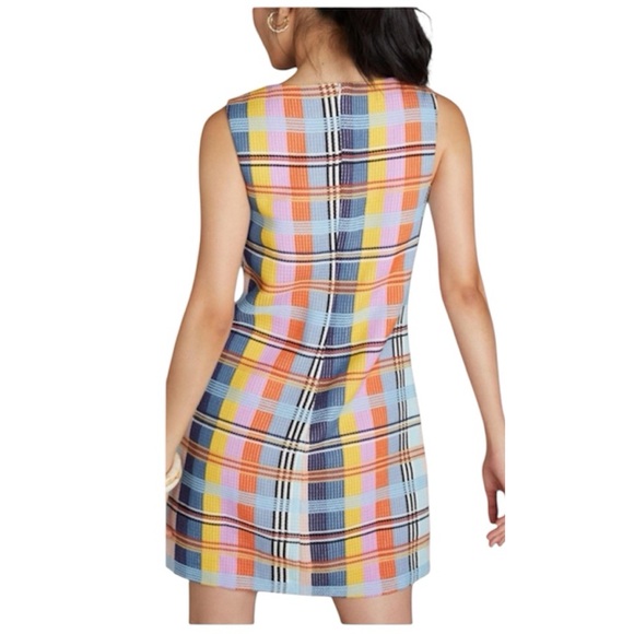 Anthropologie | Eva Franco Summer Plaid Shift Dress size 0 Petite - Picture 2 of 9